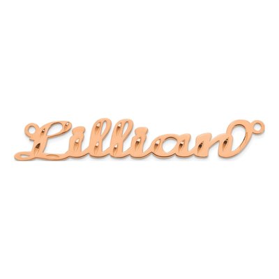 Rose Gold-Plated Sterling Silver Personalized Name Plate Pendant – view 4