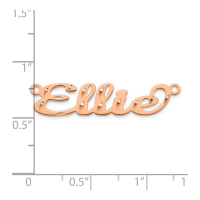 Rose Gold-Plated Sterling Silver Personalized Name Plate Pendant – view 5
