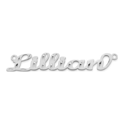 Sterling Silver Personalized Name Plate Pendant – view 4