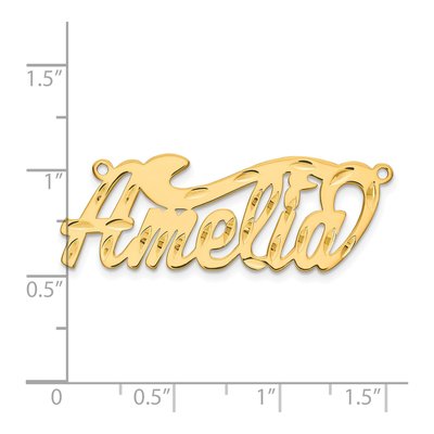 Gold-Plated Sterling Silver Personalized Name Plate Pendant – view 5