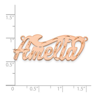 14K Rose Gold Personalized Name Plate Pendant – view 3