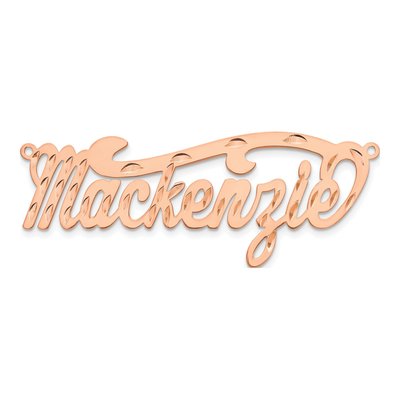 14K Rose Gold Personalized Name Plate Pendant – view 4