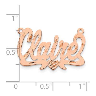 14K Rose Gold Personalized Heart Name Pendant – view 5
