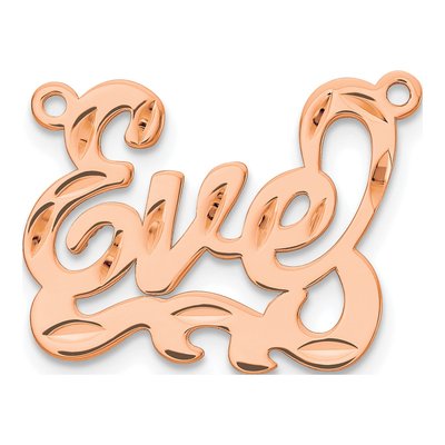 14K Rose Gold Personalized Name Plate Pendant – view 2