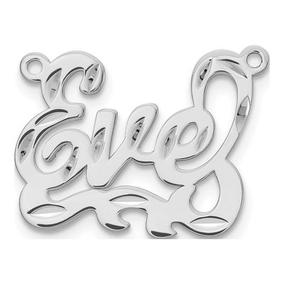 Sterling Silver Personalized Name Plate Pendant – view 2