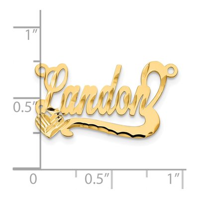 Gold-Plated Sterling Silver Personalized Heart Name Plate Pendant – view 5