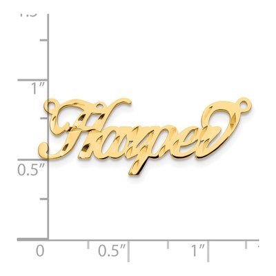Gold-Plated Sterling Silver Personalized Name Plate Pendant – view 5