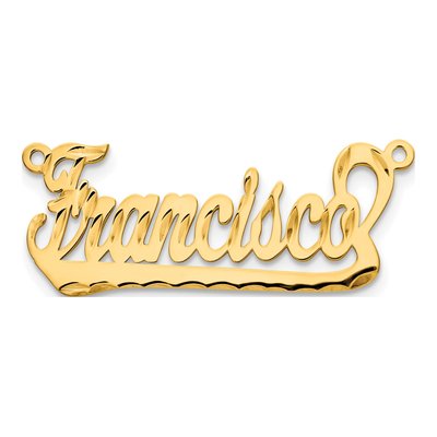 Gold-Plated Sterling Silver Personalized Name Plate Pendant – view 3