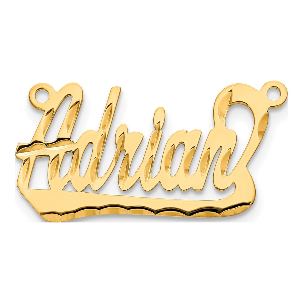 Gold-Plated Sterling Silver Personalized Name Plate Pendant