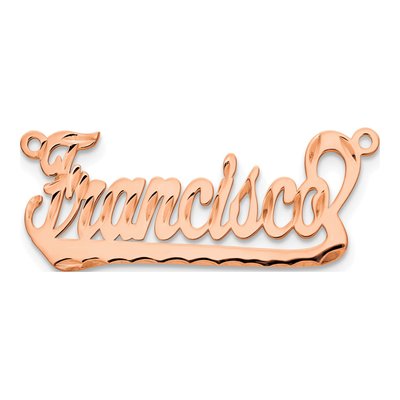 14K Rose Gold Personalized Name Plate Pendant – view 4