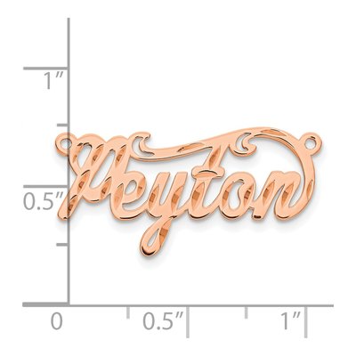 14K Rose Gold Personalized Name Plate Pendant – view 3
