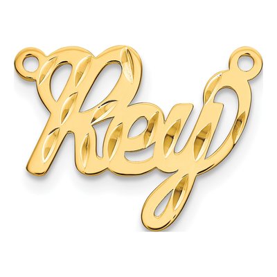 Gold-Plated Sterling Silver Personalized Name Plate Pendant – view 2