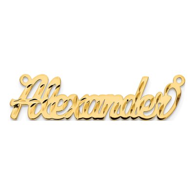 Gold-Plated Sterling Silver Personalized Name Plate Pendant – view 3
