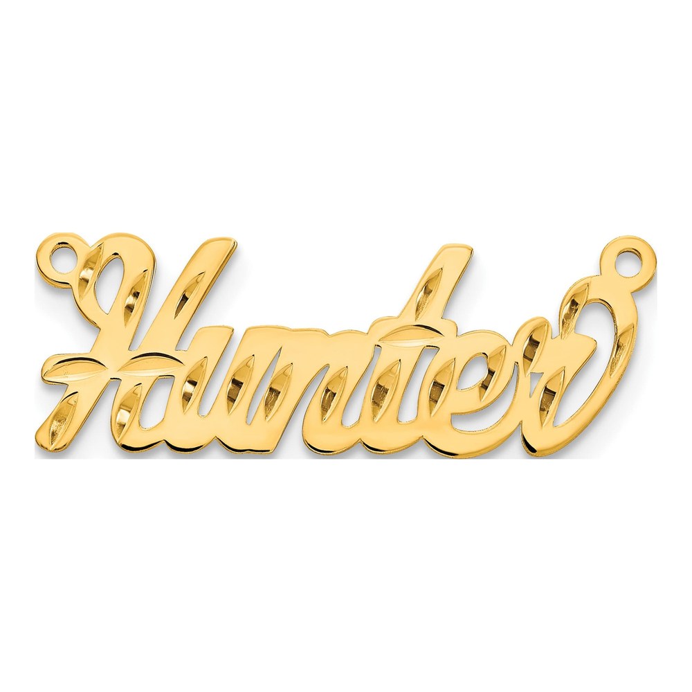 Gold-Plated Sterling Silver Personalized Name Plate Pendant