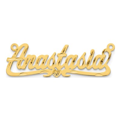 Gold-Plated Sterling Silver Personalized Heart Name Plate Pendant – view 4