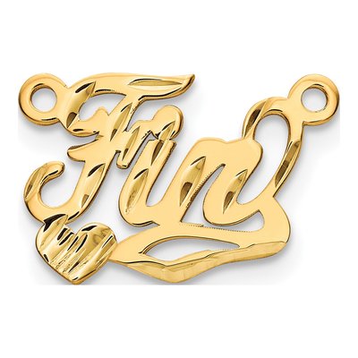 Gold-Plated Sterling Silver Personalized Heart Name Plate Pendant – view 2