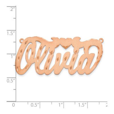 Rose Gold-Plated Sterling Silver Personalized Heart Name Plate Pendant – view 5