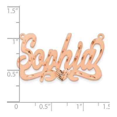 Rose Gold-Plated Sterling Silver Personalized Heart Name Plate Pendant – view 5