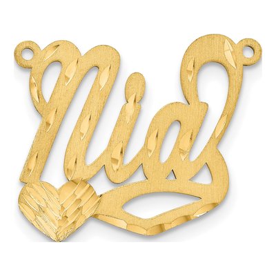 Gold-Plated Sterling Silver Personalized Heart Name Plate Pendant – view 2