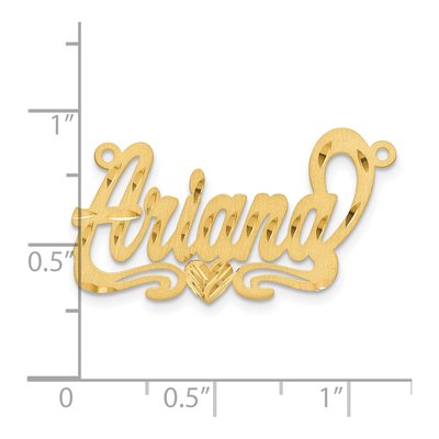 Gold-Plated Sterling Silver Personalized Heart Name Plate Pendant – view 5