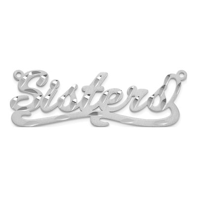 Sterling Silver Personalized Name Plate Pendant – view 5