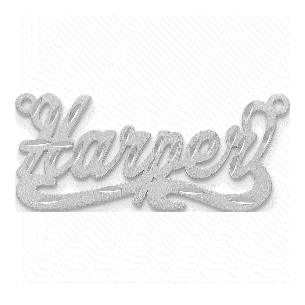 Sterling Silver Personalized Name Plate Pendant