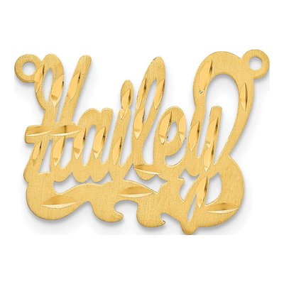 Gold-Plated Sterling Silver Personalized Name Plate Pendant