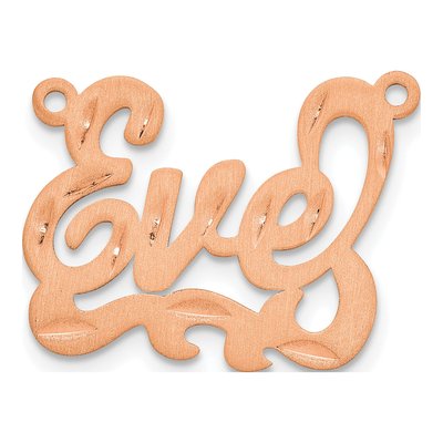 14K Rose Gold Personalized Name Plate Pendant – view 2