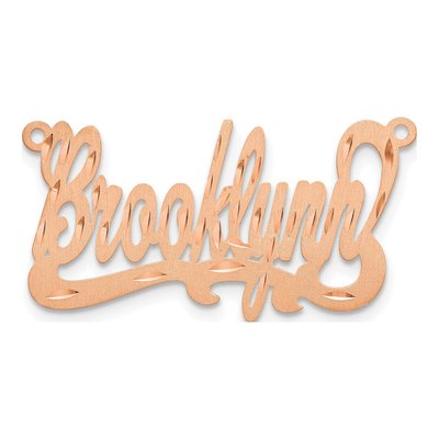 Rose Gold-Plated Sterling Silver Personalized Name Plate Pendant – view 3