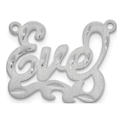 14K White Gold Personalized Name Plate Pendant – view 2