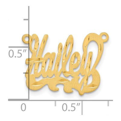 14K Yellow Gold Personalized Name Plate Pendant – view 3