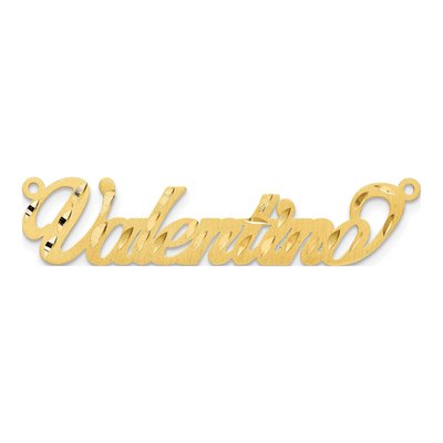 Gold-Plated Sterling Silver Diamond-Cut Name Plate Pendant – view 3