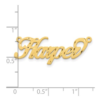 Gold-Plated Sterling Silver Diamond-Cut Name Plate Pendant – view 5