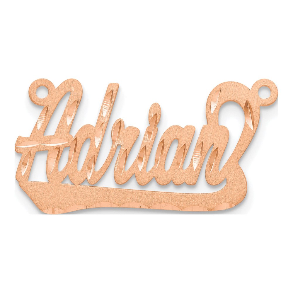 14K Rose Gold Personalized Name Plate Pendant
