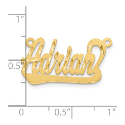 14K Yellow Gold Personalized Name Plate Pendant – view 3