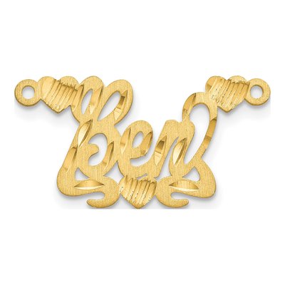 Gold-Plated Sterling Silver Personalized Name Plate Pendant – view 2