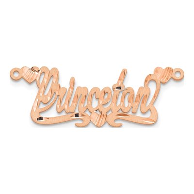 14K Rose Gold Personalized Name Plate Pendant – view 3