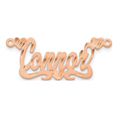 14K Rose Gold Personalized Name Plate Pendant