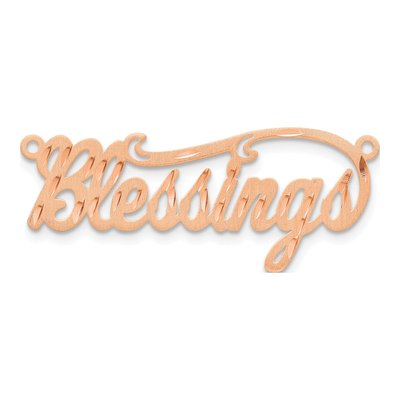 14K Rose Gold Personalized Name Plate Pendant – view 5
