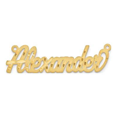 Gold-Plated Sterling Silver Personalized Name Plate Pendant – view 4