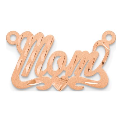 14K Rose Gold Personalized Heart Name Plate Pendant – view 2