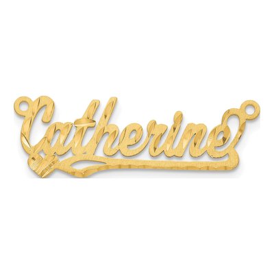 Gold-Plated Sterling Silver Personalized Heart Name Plate Pendant – view 3