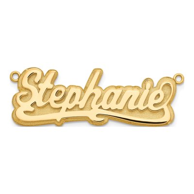 Gold-Plated Sterling Silver Personalized 3D Name Plate Pendant – view 4