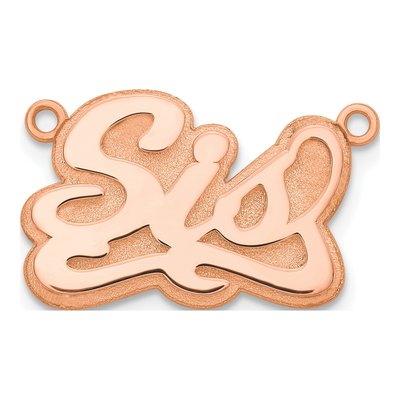 Rose Gold-Plated Sterling Silver Personalized Name Plate Pendant – view 2