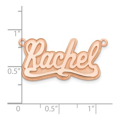 Rose Gold-Plated Sterling Silver Personalized Name Plate Pendant – view 3