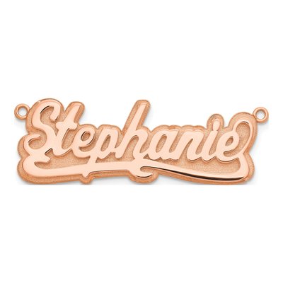 Rose Gold-Plated Sterling Silver Personalized Name Plate Pendant – view 5