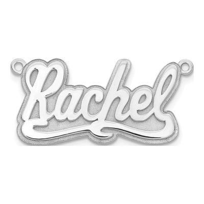 Sterling Silver 3D Name Plate Pendant