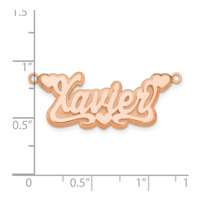 14K Rose Gold 3D Hearts Name Plate Pendant – view 5