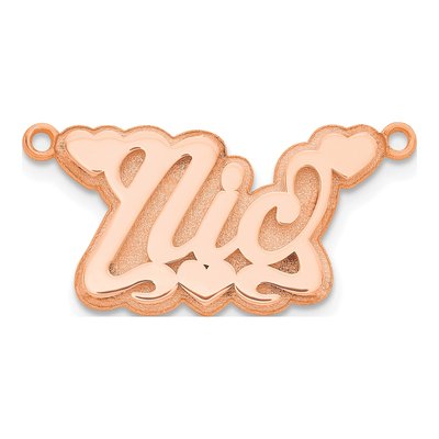 Rose Gold-Plated Sterling Silver Personalized Name Plate Pendant – view 2