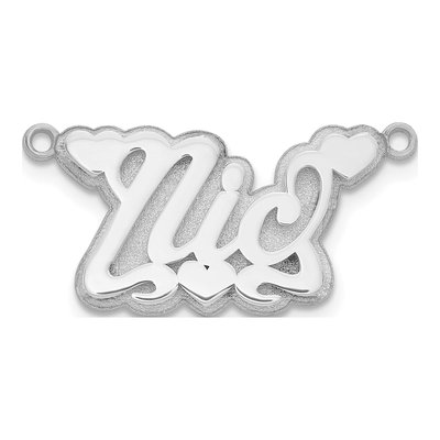 Sterling Silver Personalized Name Plate Pendant – view 2